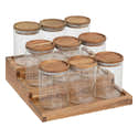 Étagère à épices En Bambou 2 Niveaux - Rangement Cuisine Pratique Et Design - Dimensions 30 X 7 X 27,5 Cm - 5