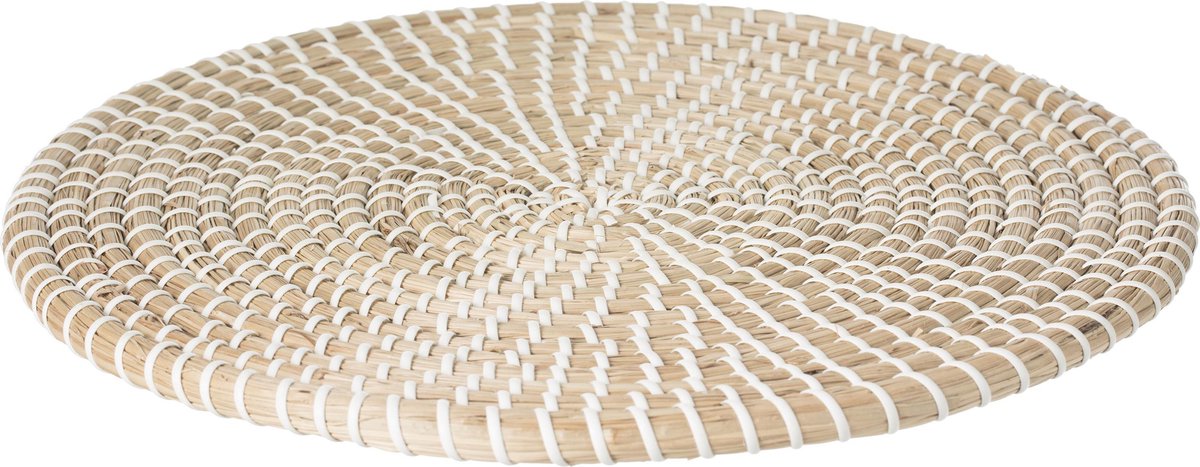 Secret de Gourmet Placemat rond riet - Dia 35 cm - Onderlegger - wit Secret de Gourmet Placemat rond riet - Dia 35 cm - Onderlegger - wit