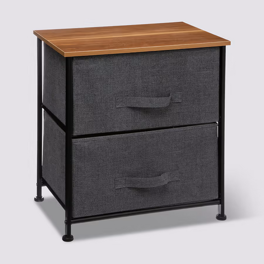 5FIVE Tissa Steel storage furniture with 2 drawers - 45x30x73cm - Anthracite