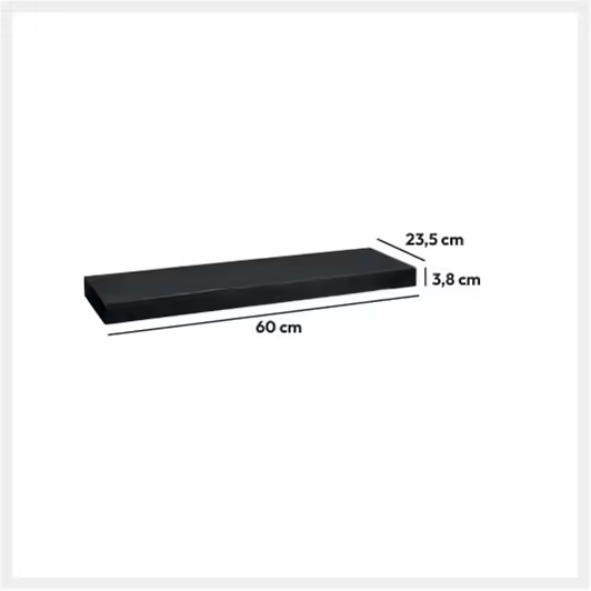 5FIVE fixy wall shelf 60x24x4cm - black