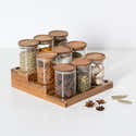 Étagère à épices En Bambou 2 Niveaux - Rangement Cuisine Pratique Et Design - Dimensions 30 X 7 X 27,5 Cm - 7