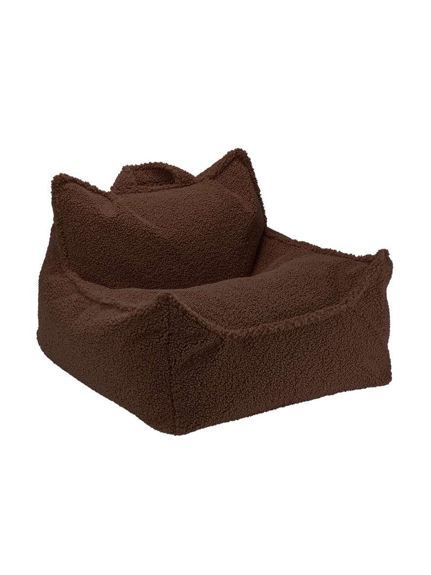 Wigiwama Teddy Beanbag Chair / Zitzak - 80x70x50cm - Warm Hazel