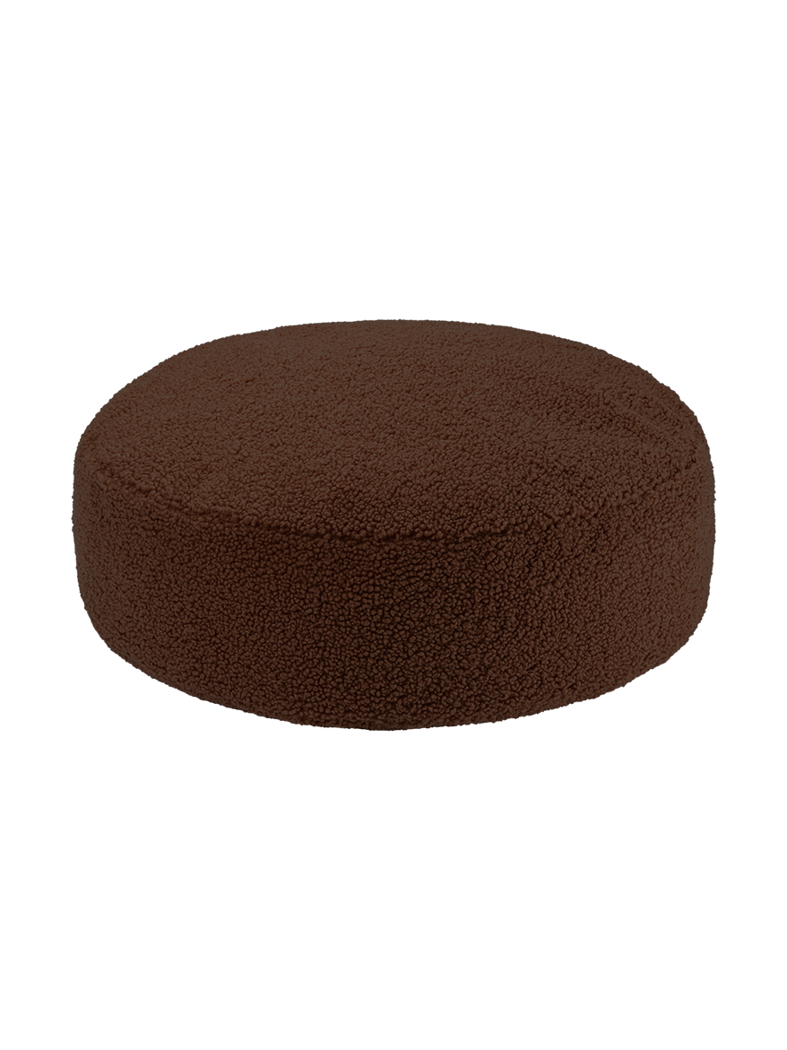 Wigiwama Teddy Ottoman / Poef - Ø65x20cm - Warm Hazel