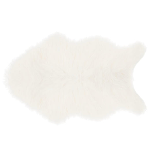 Atmosphera Kids Vloerkleed faux fur - 60x90cm - Wit