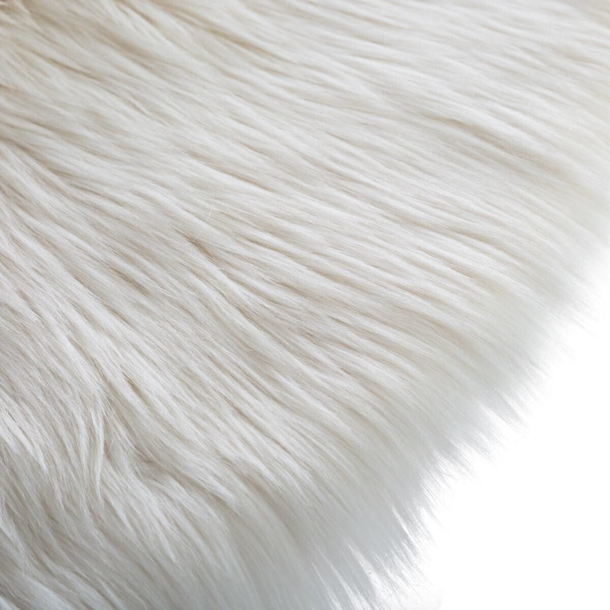 Atmosphera Kids Vloerkleed faux fur - Ø90cm - Wit