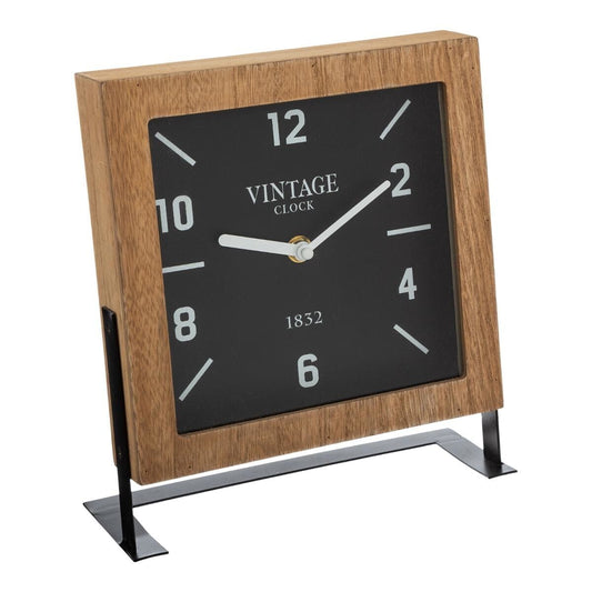 Atmosphera Anya Horloge de Bureau 20x8x23cm - Marron/Noir