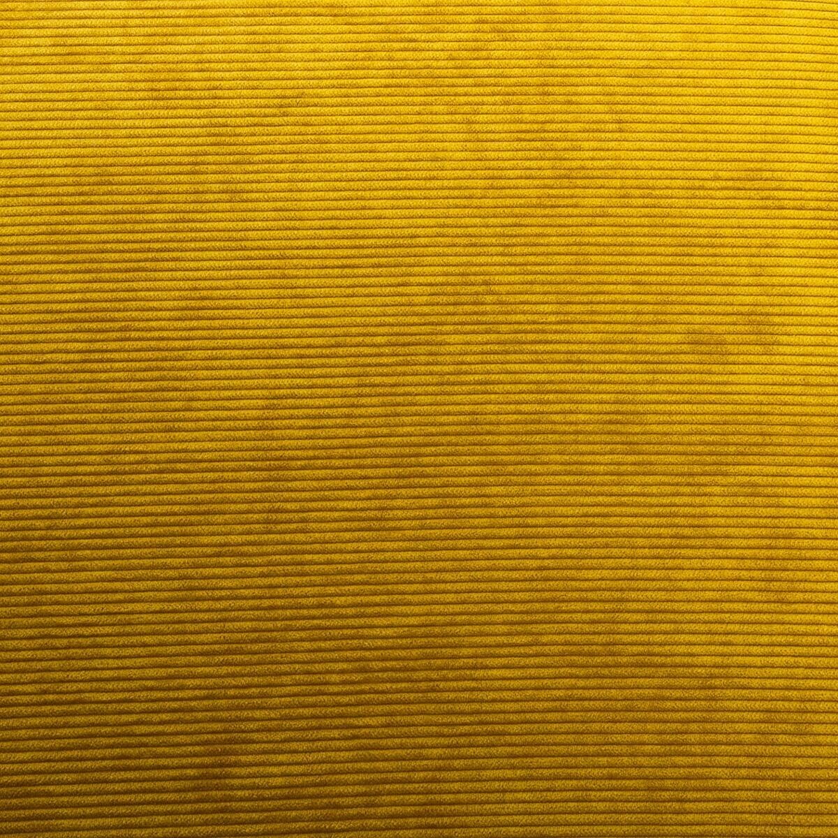 Atmosphera Pouf velours côtelé 76x38cm - Pliable - Jaune moutarde