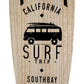 Atmosphera Wanddecoratie surfplank South 110x27cm - Multi