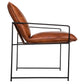 BEAU Lazaro leather armchair - L59xD71xH81cm - Cognac