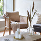 BEAU Mazio rattan/fabric armchair - L62xD69xH78cm - Soft pink