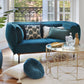 BEAU Daphne velvet sofa - 2-seater - L172xD97xH80cm - Blue