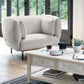 BEAU Daphne fabric sofa - 1.5-seater - L113xD97xH80cm - Pearl gray