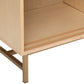 BEAU Adeva berken/rotan D-2V tv-meubel - L140xD40xH50cm - Beige