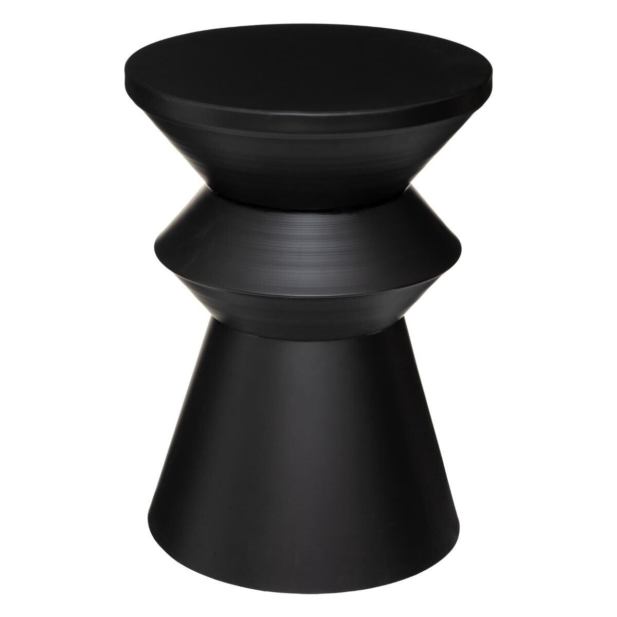 Atmosphera Sohan Table d'appoint en fer Ø36xH48cm - Noir