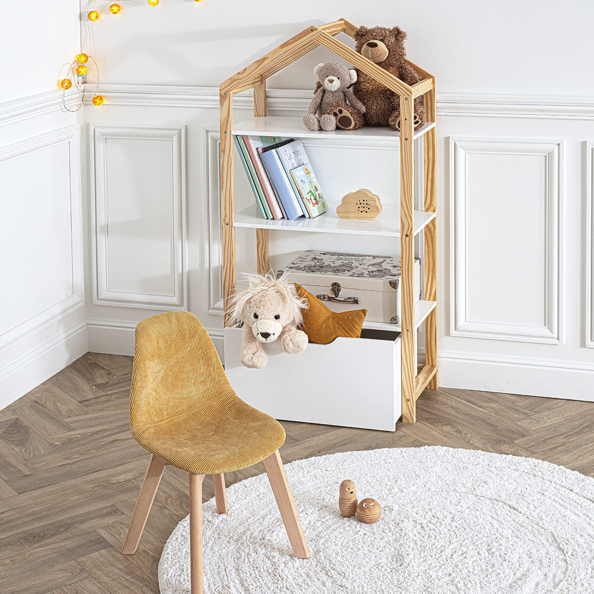 Atmosphera Kids Huis boekenkast met lade - Kinderkamer kast - + Lade - H 120,5 cm