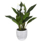 Atmosphera Plante Artificielle - Lys de la Paix avec pot - Ø30xH54cm - Vert