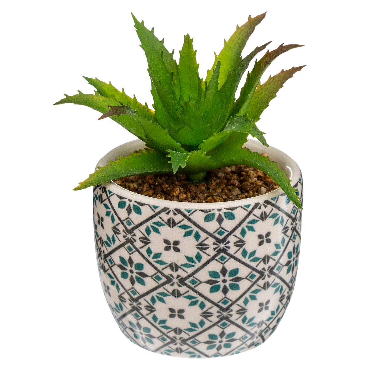 Atmosphera Kunstplant - Plant met pot - 17xH9cm - Multi