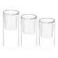 Atmosphera LED kaarsen met dubbel glas - Set van 3 stuks - Ø10xH25/20/15cm