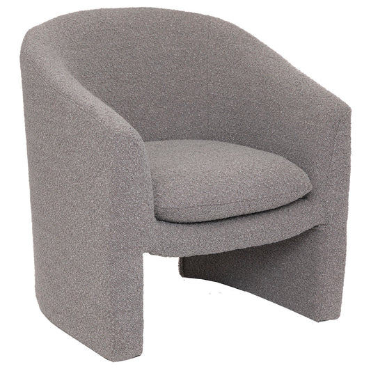 BEAU Wylie bouclé armchair - L72xD67xH77cm - Gray