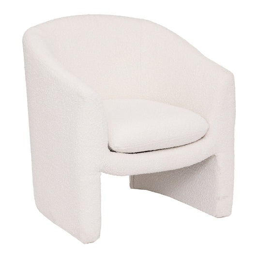 BEAU Wylie bouclé armchair - L72xD67xH77cm - White