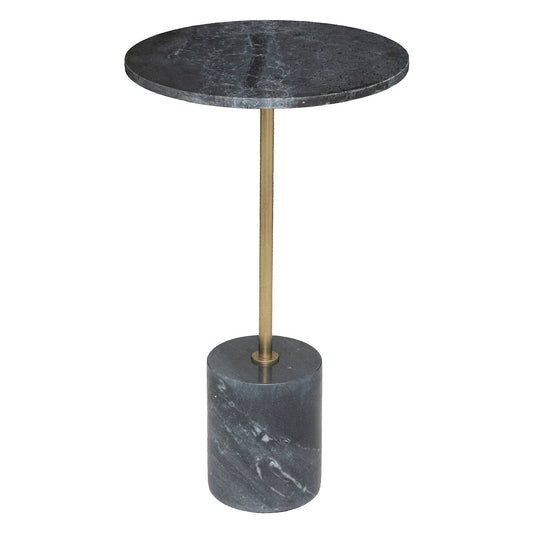 Table d'appoint en marbre BEAU Yara - Ø35xH61cm - Gris foncé