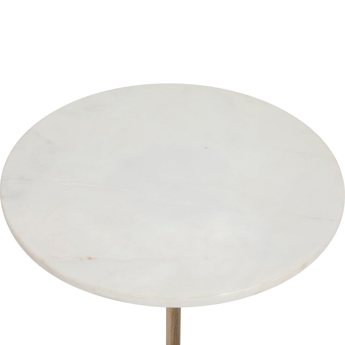 BEAU Yara marble side table - Ø35xH61cm - White