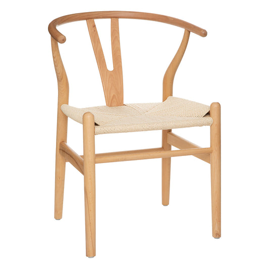 BEAU Amira wooden armchair - Set of 2 pieces - L54xD52xH76cm - Beige