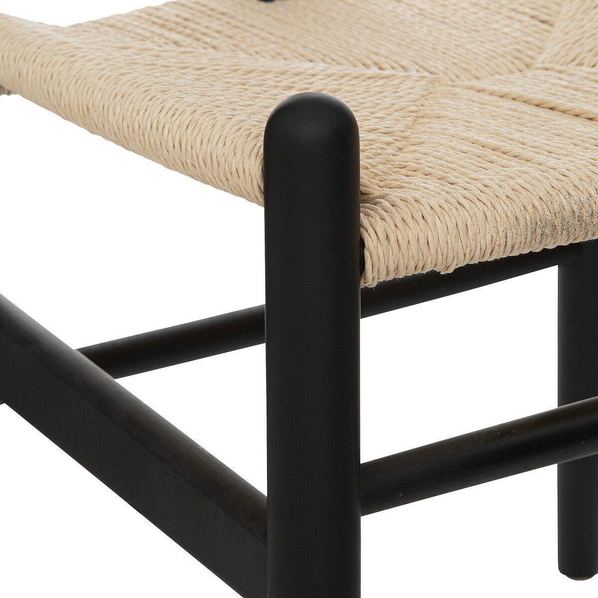 BEAU Amira wooden armchair - Set of 2 pieces - L54xD52xH76cm - Black