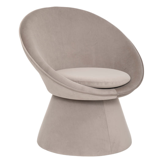 BEAU Sarah velvet armchair - L76xD63xH75cm - Gray