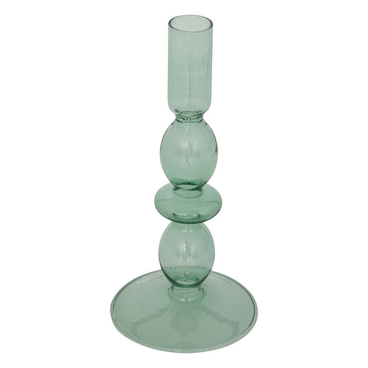 Bougeoir Atmosphera en verre Ø9xH19cm - Vert