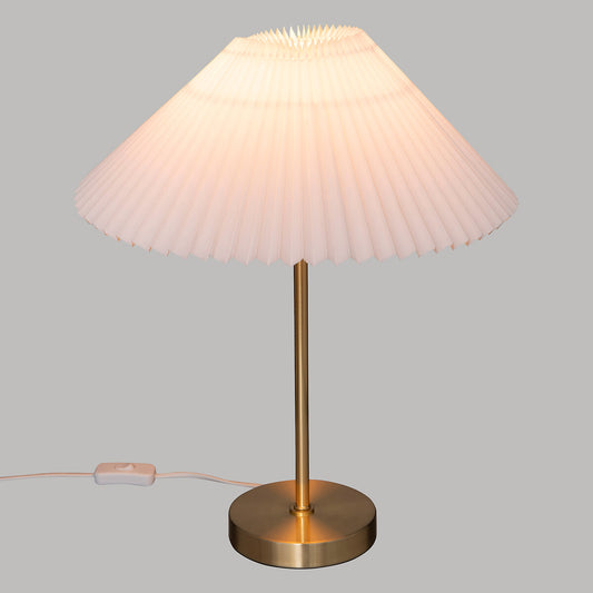 Lampe de Table Atmosphera Jiling Ø37xH47cm - E27 non inclus - Blanc/Or