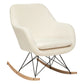 Atmosphera Rocking chair Olmeto en bouclé - 65x80x83cm - Blanc