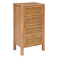 BEAU Ashley ash/rattan 4L chest of drawers - L55xD38xH103cm - Brown