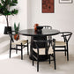 BEAU Dahlia teak dining table - Ø120xH76cm - Black