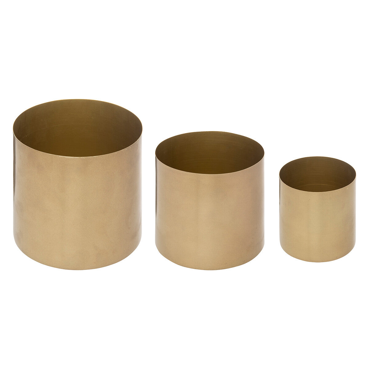 Atmosphera Set van 3 bloempotten Ø10/12/14cm - Goud