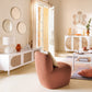 BEAU Amalia fabric armchair - L65xD71xH68cm - Terracotta