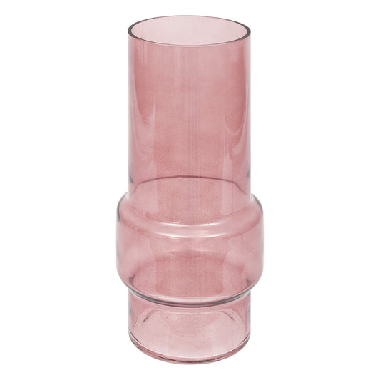 Vase en Verre Atmosphera Ella Ø12xH25cm - Rose