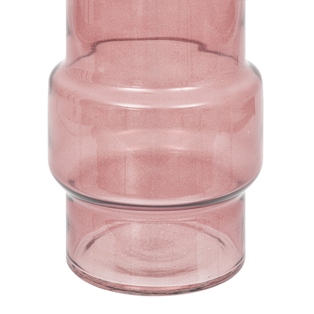 Vase en Verre Atmosphera Ella Ø12xH25cm - Rose