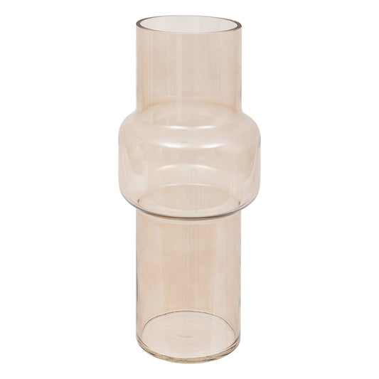 Vase en Verre Atmosphera Ella Ø14xH30cm - Rose Clair