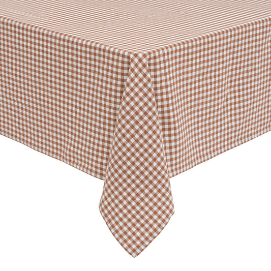 Nappe Atmosphera à carreaux 150x250cm - La Collection Florale - Terre Cuite