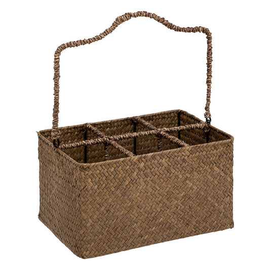 Panier Porte-Bouteille Atmosphera 6x75cl - La Collection Florale - Marron