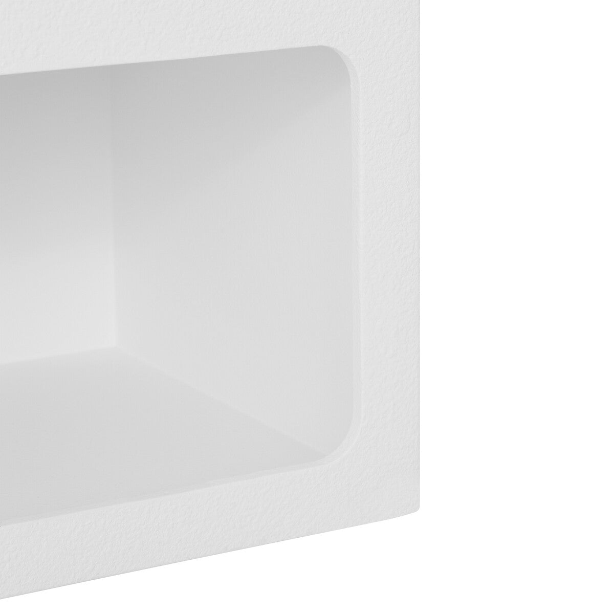 BEAU Fanza Table de chevet 2 compartiments - L40xP30xH55cm - Blanc