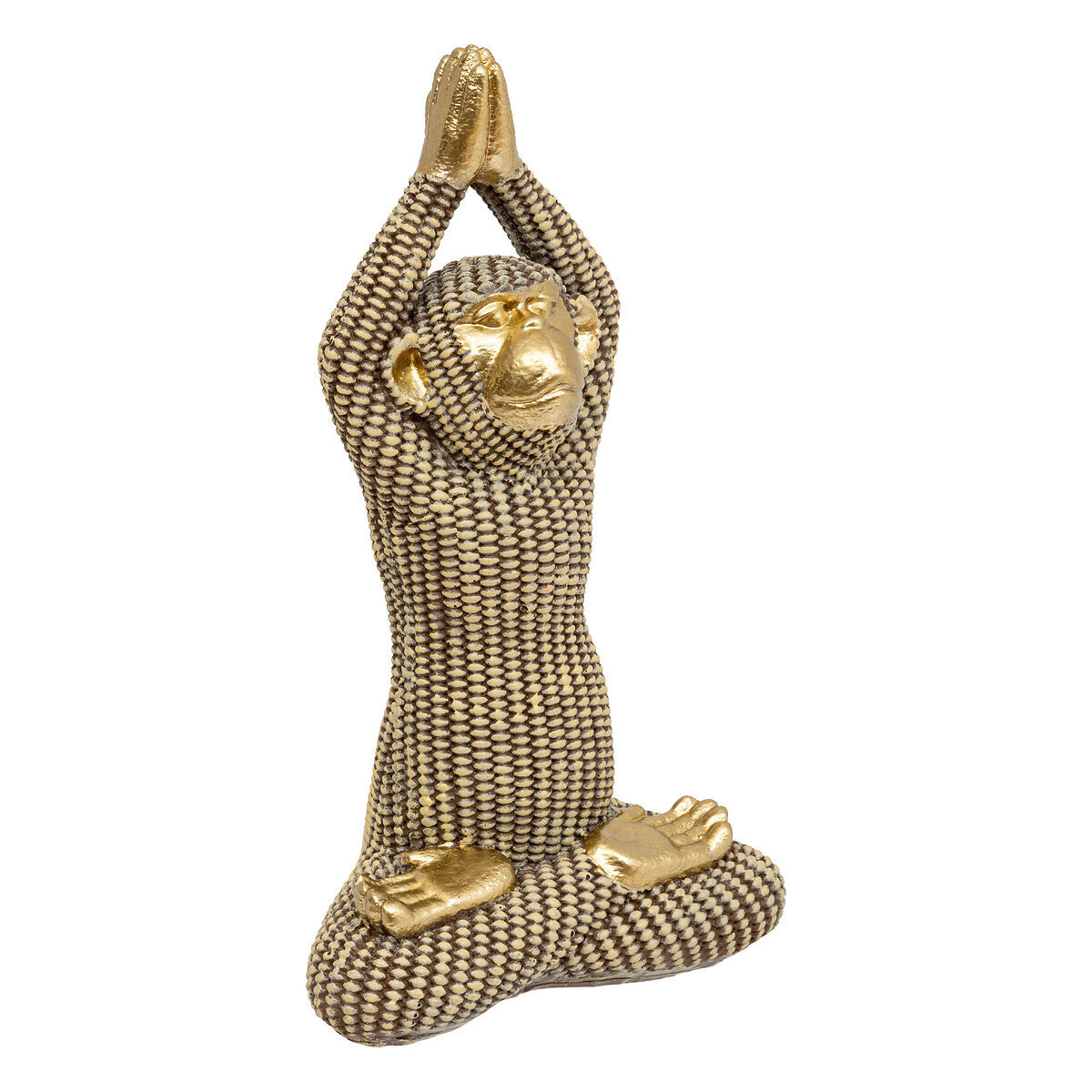 Atmosphera Figurine Singe Nina postures de yoga - Assortiment de 3 types - Doré