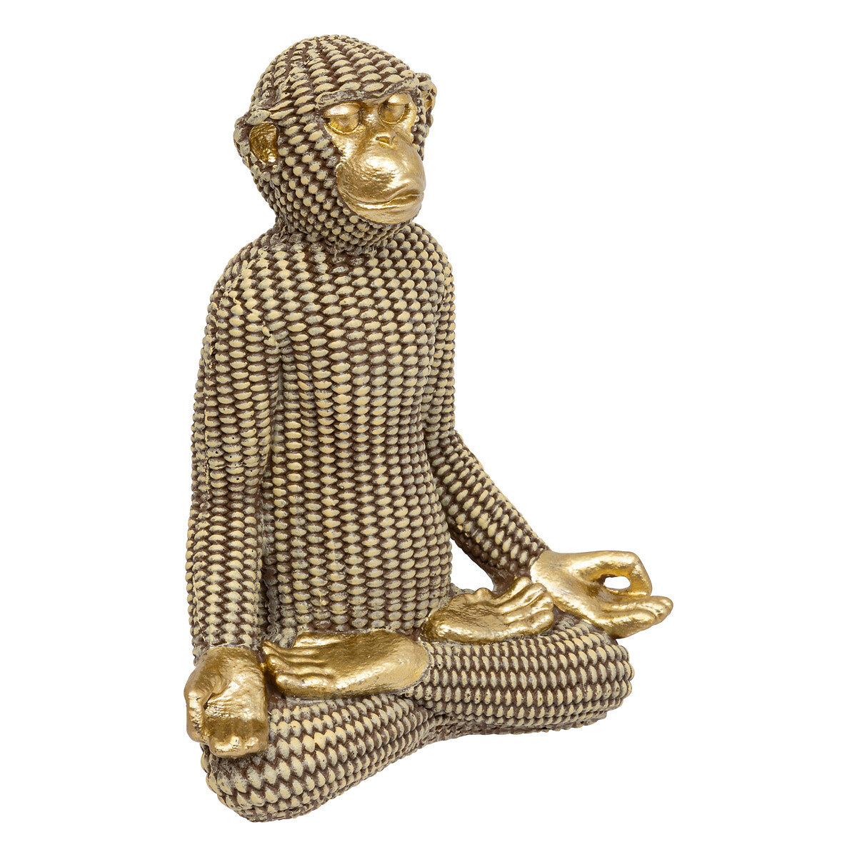 Atmosphera Figurine Singe Nina postures de yoga - Assortiment de 3 types - Doré