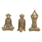 Atmosphera Beeldje Aap Nina yogahoudingen - Assortiment van 3 soorten - Goud