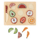 Atmosphera Kids Houten Speelblokken met fruit - 11 stuks - 30x23x2cm - Multi