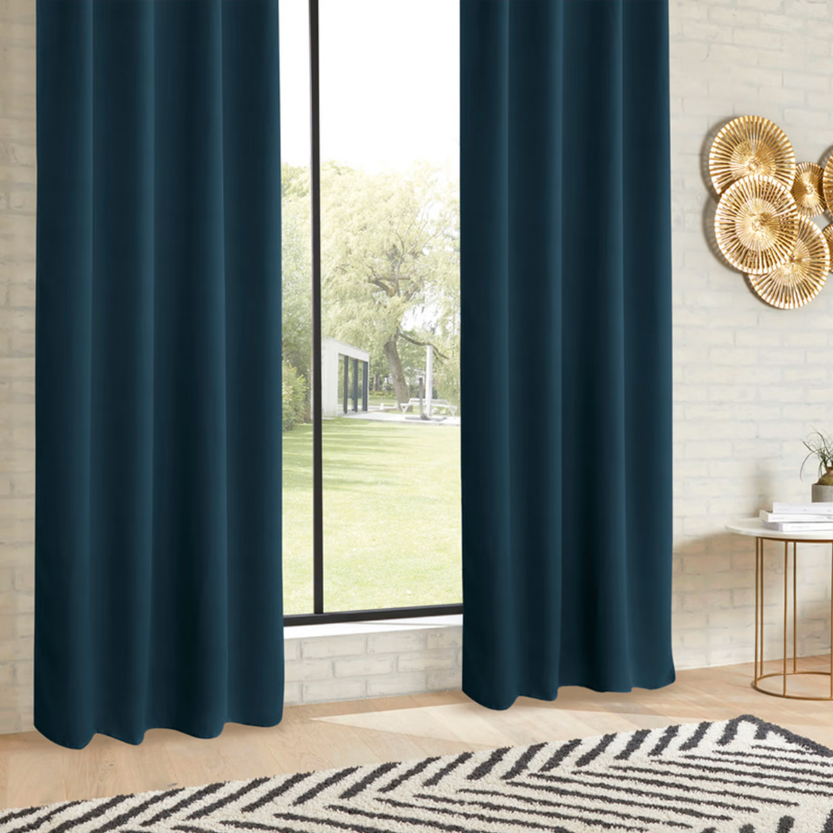 Atmosphera Insulating Taupe curtain with 140 x 260 cm - curtain window coverings - ready-made curtains with hooks and rings