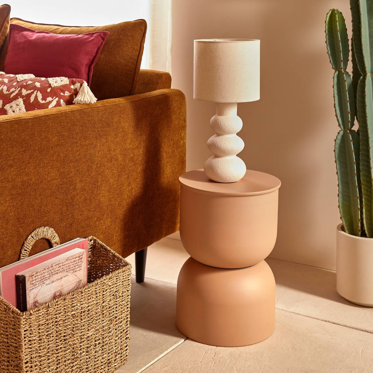 Atmosphera Palomba Salontafel - Ø31xH42cm - Roze