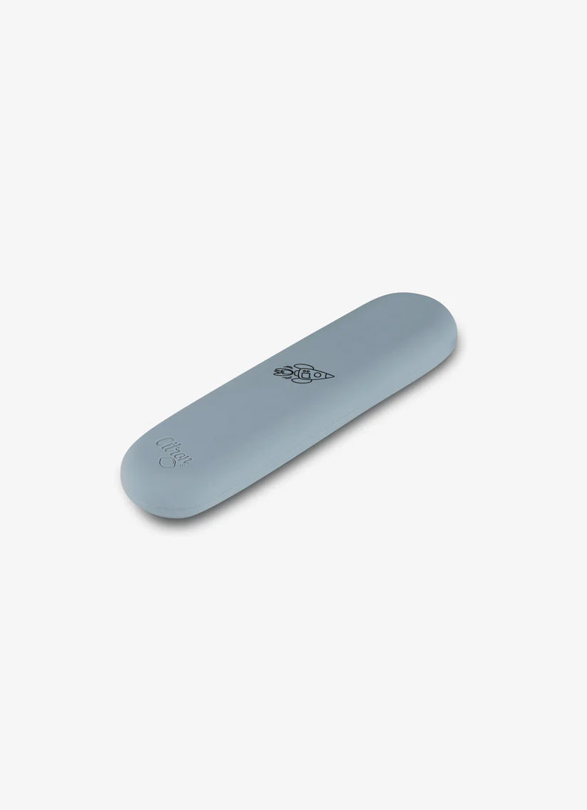 Citron Bestekset voor kinderen - Met siliconen etui - 17x5x2cm - Dark Blue