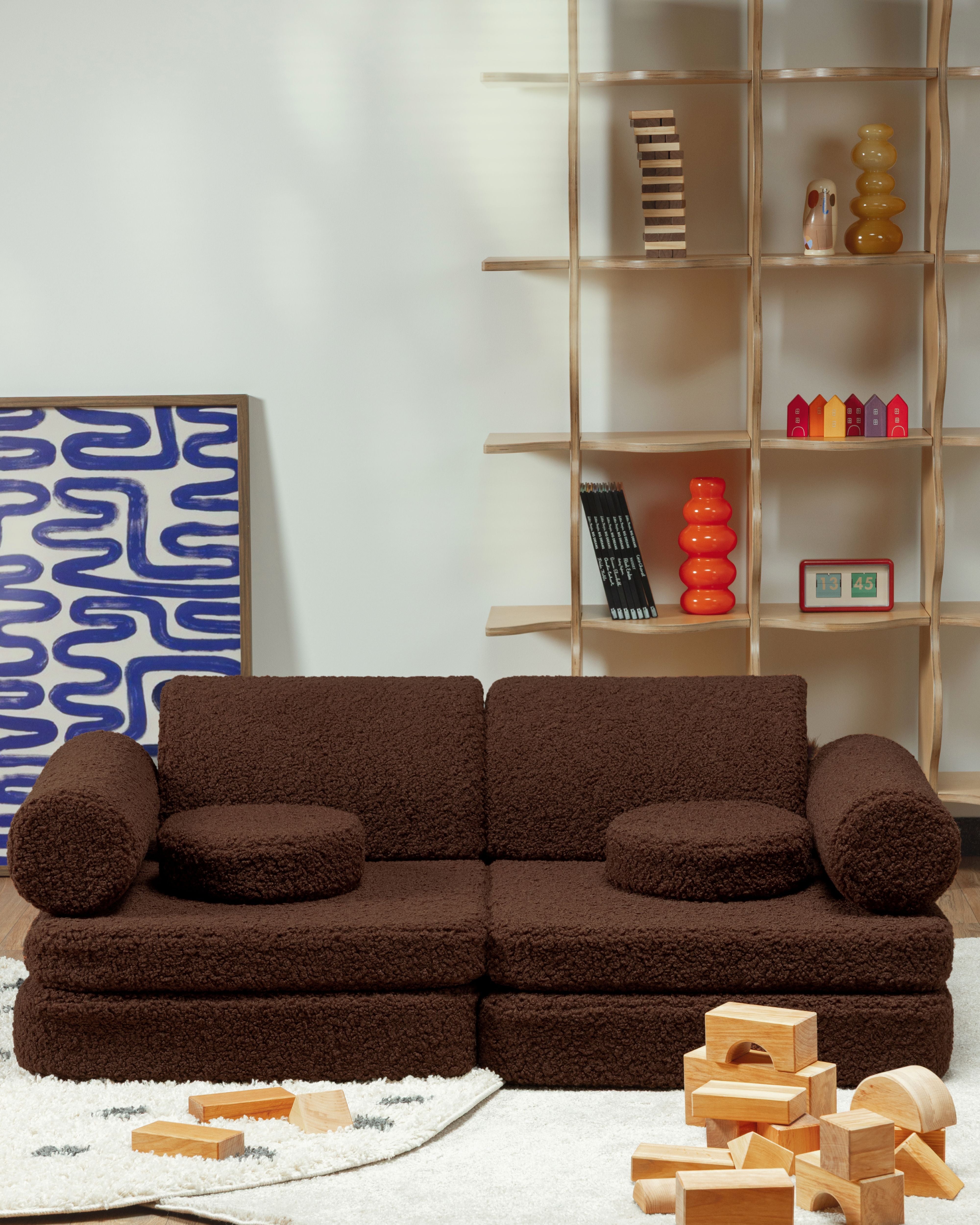 Wigiwama Corduroy Settee - 136x78x46cm - Warm Hazel